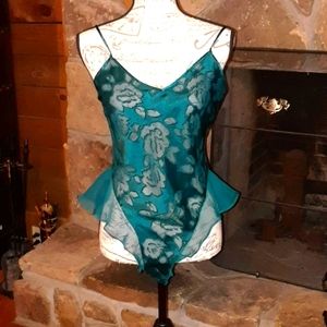 Vintage Victoria's Secret lace-up back teddy